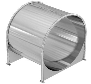 Горка из нержавеющей стали, сквозная, открытая, длина 600 мм арт. THP-600.765