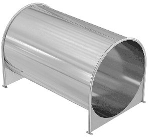 Горка из нержавеющей стали, сквозная, открытая, длина 1200 мм