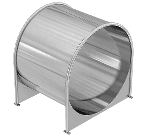 Горка из нержавеющей стали, сквозная, открытая, длина 600 мм