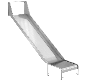 Горка из нержавеющей стали, прямая, открытая, высота 2000 мм SHPP-2000.960