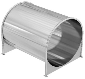 Горка из нержавеющей стали, сквозная, открытая, длина 600 мм арт. THP-900.765