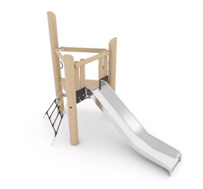 Игровой комплекс с горкой из робинии арт. SHLG-01.05