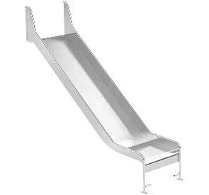 Горка из нержавеющей стали, прямая, открытая, высота 1500 мм